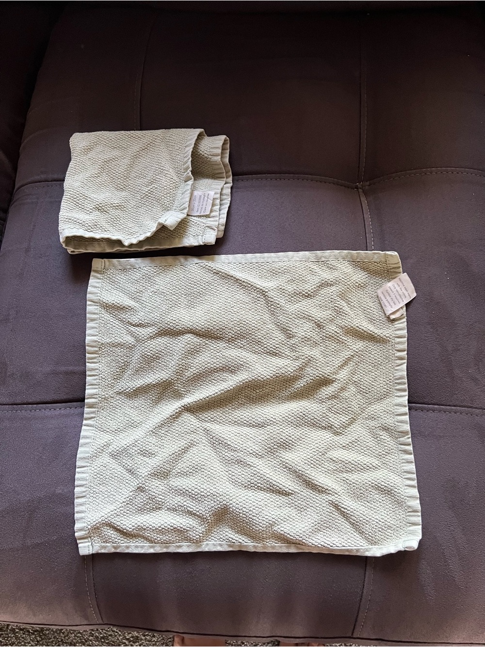 Thin organic cotton washcloths